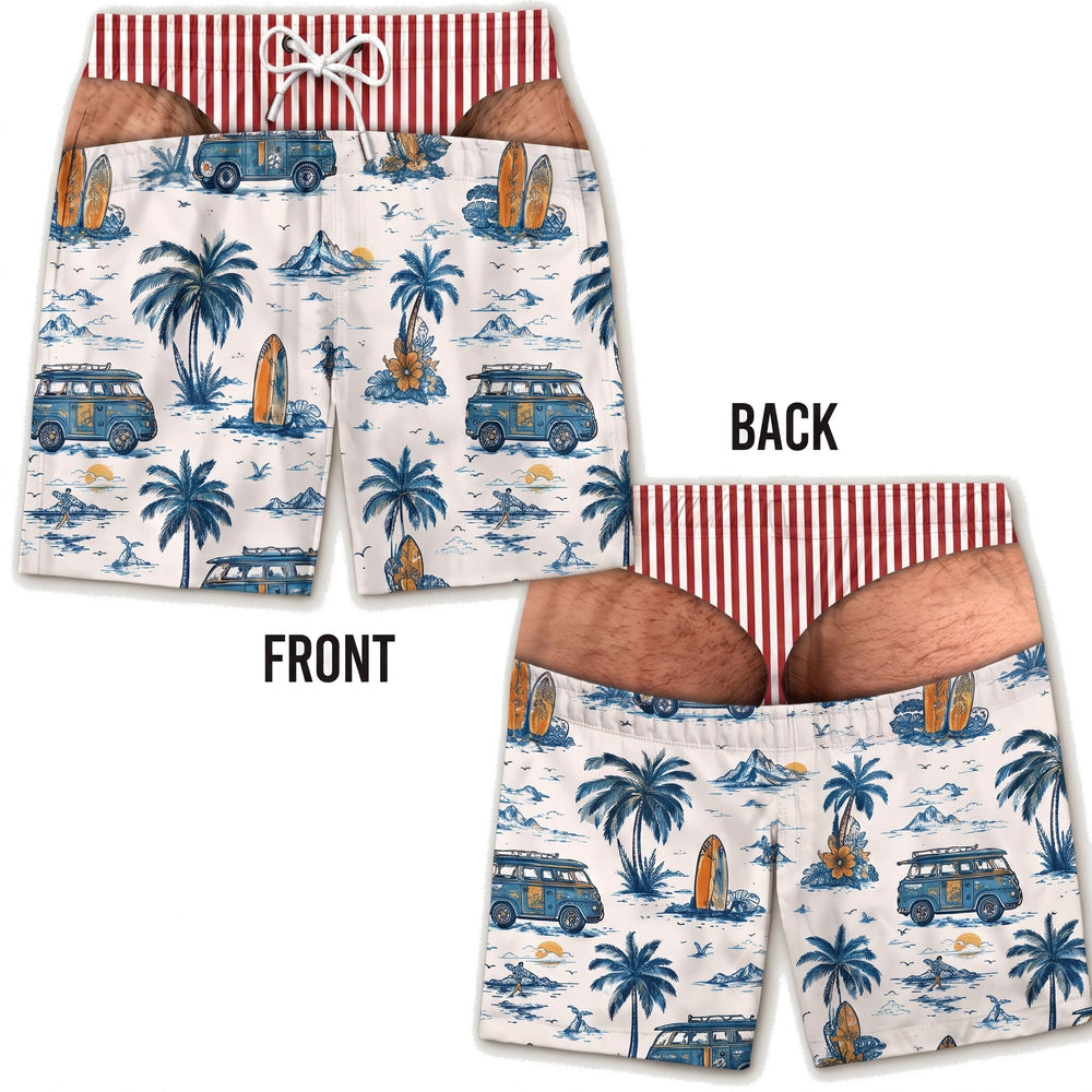 Shore Toile — Red candy stripe