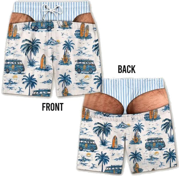 Shore Toile — Blue candy stripe